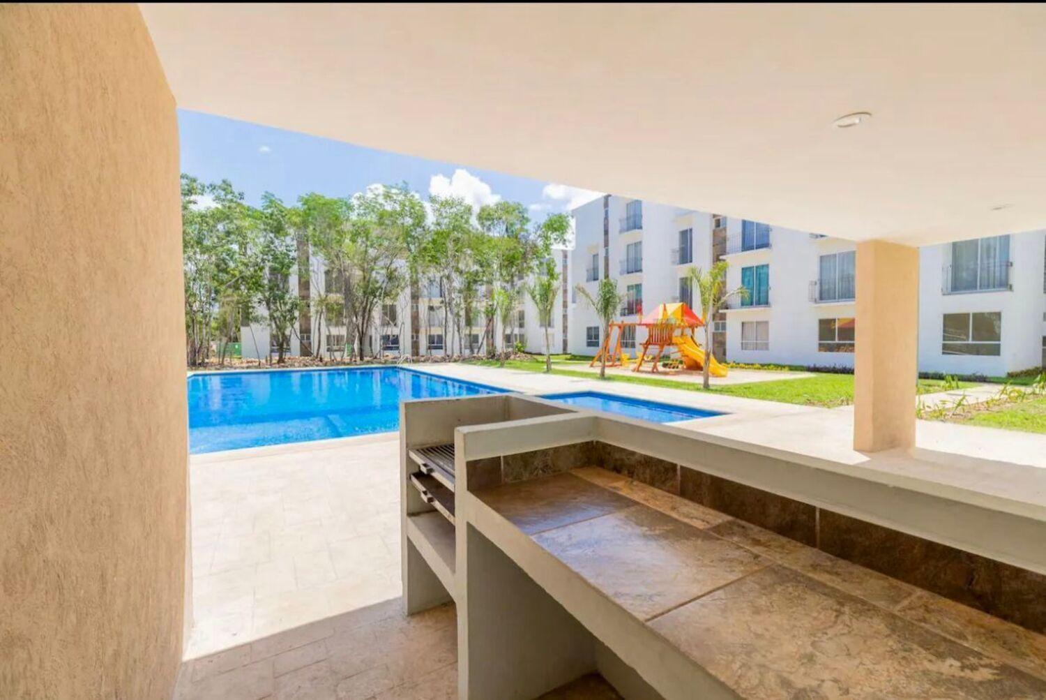 Ya Ab Kuxtal With Big Pool-grill-balcony-garden Apartamento