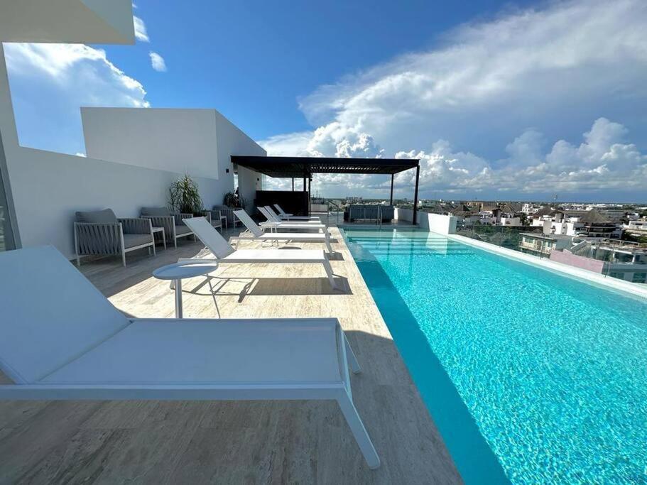 Apartamento Cozy Modern View W/ Rooftop Pool & Gym - Agama 403 Playa del Carmen