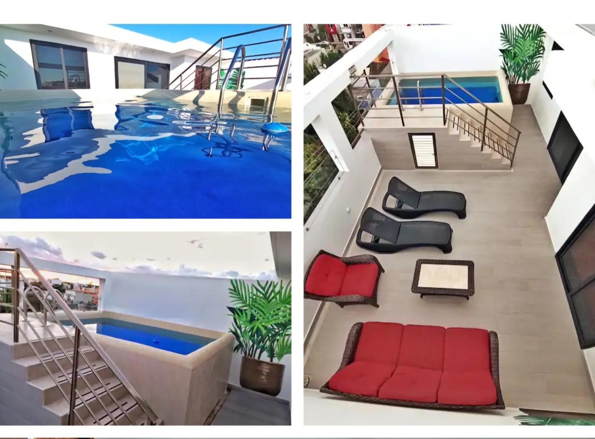 Apartment Vip! Pent-house With Your Private Pool & Chairs 2 Bedrooms *