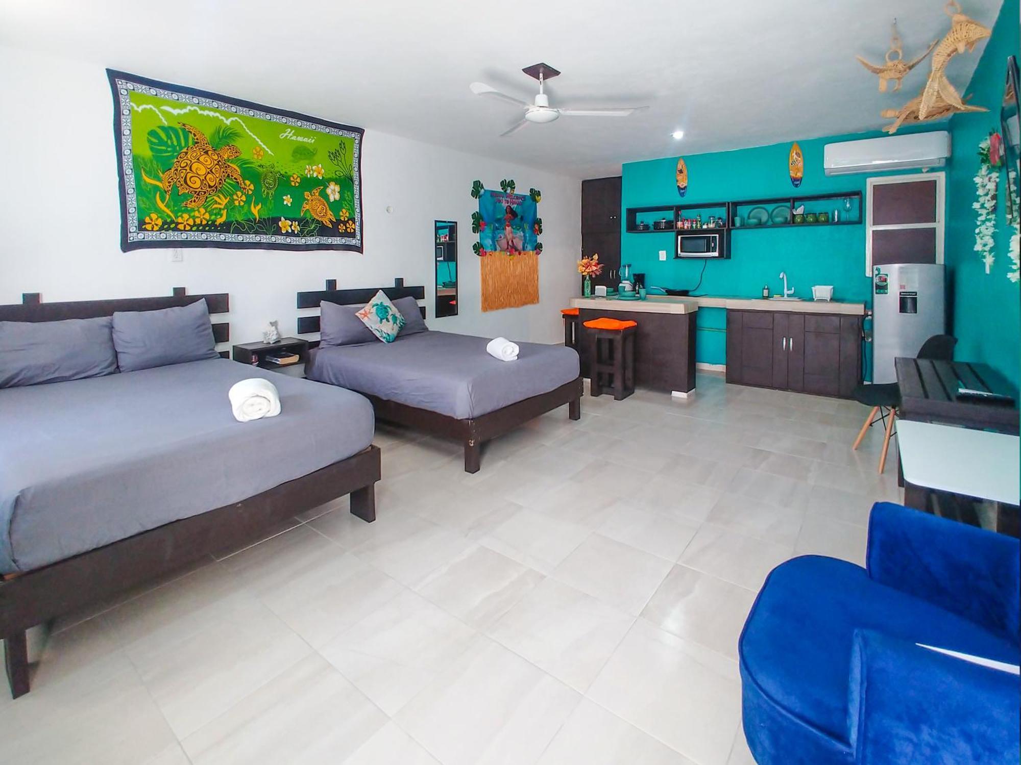 Apartment 500m To Cenote L Family L Kitchen Bikes Ac 4a5a