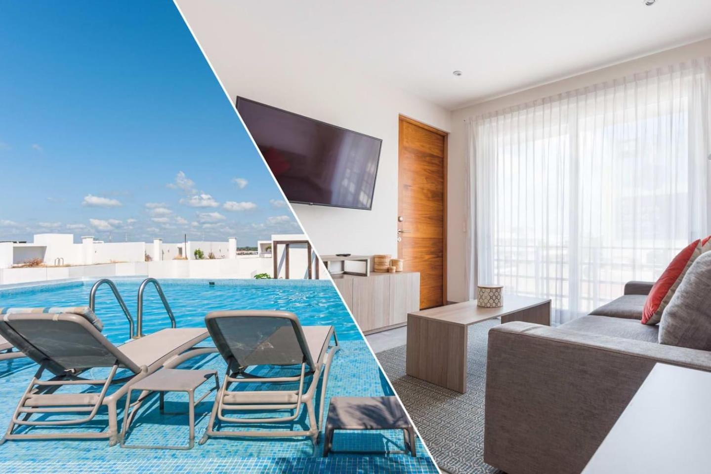 Apartamento Luxury Condo, 1br 1ba, 200mb, Gym Sauna Cinema Playa del Carmen