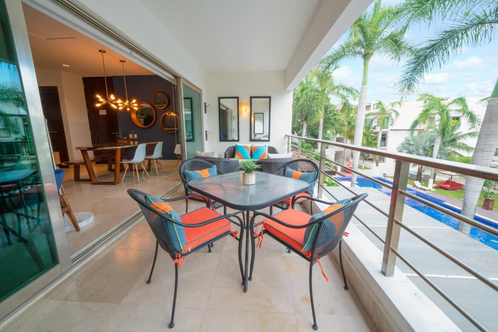 Modern 2 Bedroom Colorful And Creative - At Via 38 A13 Playa del Carmen