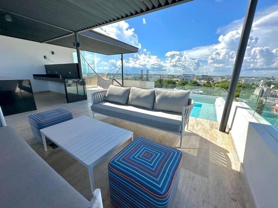 Cozy Modern View W/ Rooftop Pool & Gym - Agama 403 Playa del Carmen